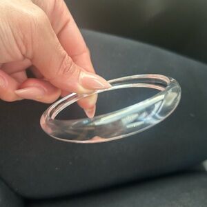 Alexis Bittar Clear Lucite Skinny Tapered Bangle